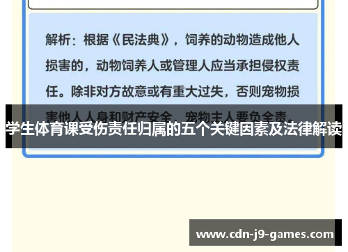 学生体育课受伤责任归属的五个关键因素及法律解读