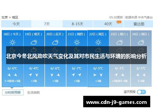 北京今冬北风劲吹天气变化及其对市民生活与环境的影响分析